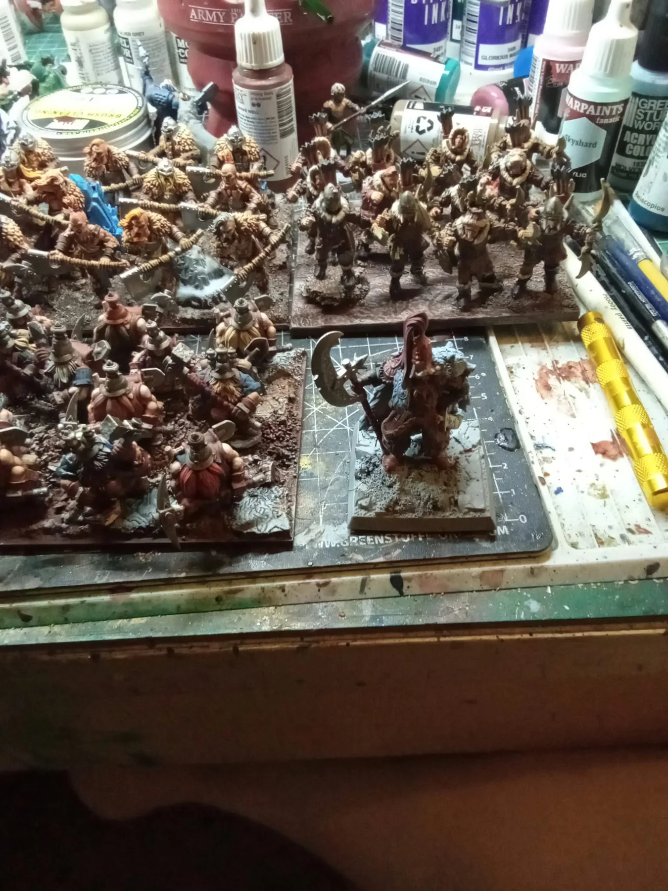 Miniaturen in voorbereiding voor Dordtsche Krijgsheren